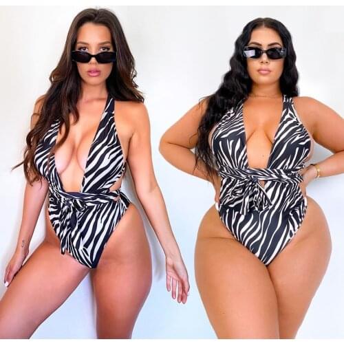 2021 Swimsuit New Cross Strap Snake Skin One Piece Beachwear Big Size Plus Sexy Swimwear Fat Female Bathing Suit Miami Girl Lady