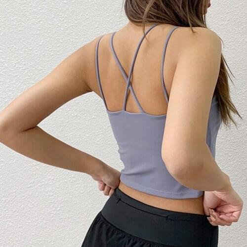 Zhangyunuo Yoga Crop Top Female Fitness Yoga Vest Gym Fitness Workout T-shirts Sleeveless Sports Tops Gym Women