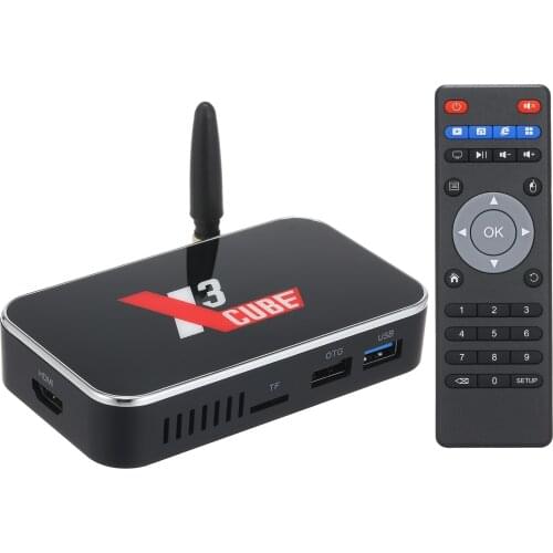 2 PCS/LOT X3 Cube X3 PRO DDR4 Android 9.0 tv box Amlogic S905x3 Wifi BT 2GB RAM 16GB 4GB 32GB 1000M LAN BT