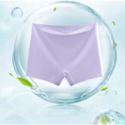 6 Pcs/Lot High-End Ladies Ice Silk Boxer Briefs Thin Soft And Comfortable Leggings Safety Pants Underwear