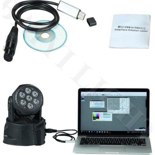 Free Shipping USB to DMX Interface Adapter Stage Light PC DMX512 Controller Dimmer DMX USB Signal Conversion