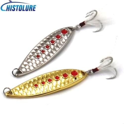 Metal Spinner Spoon Fishing Lure Hard Baits Sequins Noise Paillette with Feather Treble Hook Tackle 10/15/20g