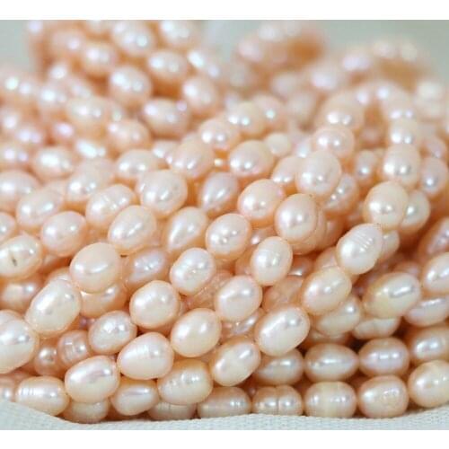 New charming Orange natural freshwater cultured pearl beads approx rice fashion making elegant jewelry making 15inch B1331