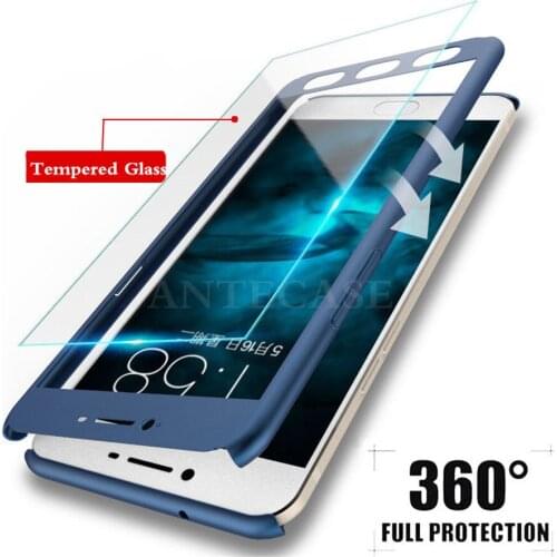 For Samsung Galsxy A7 2018 Case Cover 360 Coque Samsung A3 A5 A7 2017 A6 A8 Plus 2018 Full Cover Phone Case with Tempered Glass