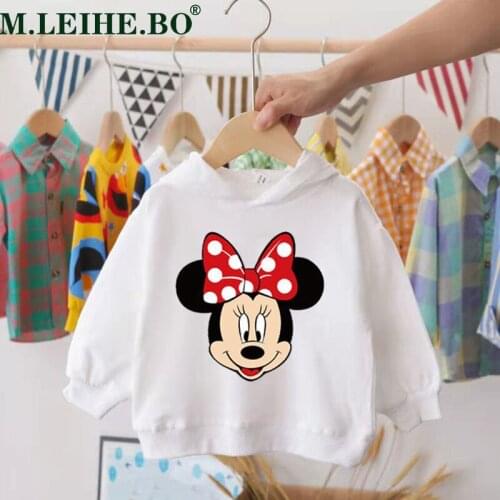 Baby Boys Girls Unisex Clothes Autumn Spring Cute Cartoon Minnie Hoodies Kids Hoodie Sweatshirt Childrens Clothing Out Wear 2-7