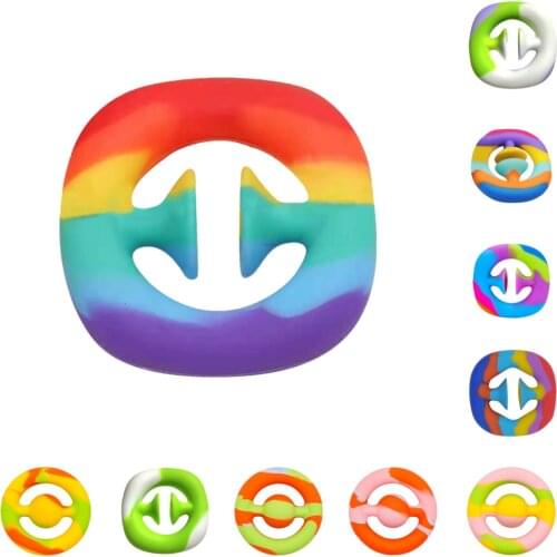 Grip Ring Sensory Toy Unzip Toys Autism Stress Reliever Kids Adult Antistresse Toy Hand Grips Train Strength Fidget Toy