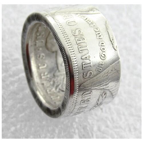 90% Silver US 1899O Morgan Dollar Coin Ring Shiny Handcrafted US Size 8-16 Custommized Date