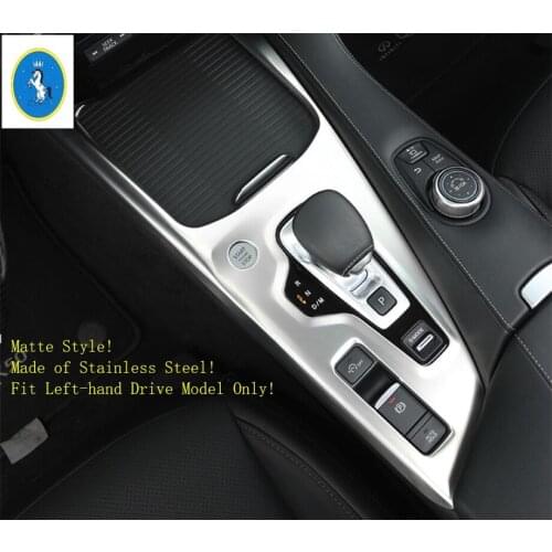 Yimaautotrims Auto Accessory Stalls Gear Shift Gearshift Box Panel Cover Trim Fit For Infiniti QX50 2018 - 2020 Stainless Steel