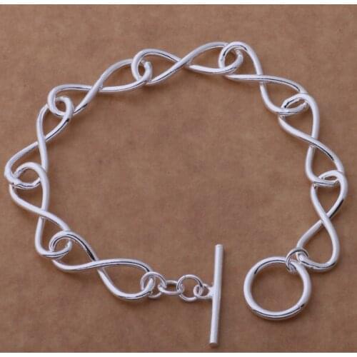 AH168 Hot sterling bracelet, sterling fashion jewelry 8 to /angajena bbiajspa silver color