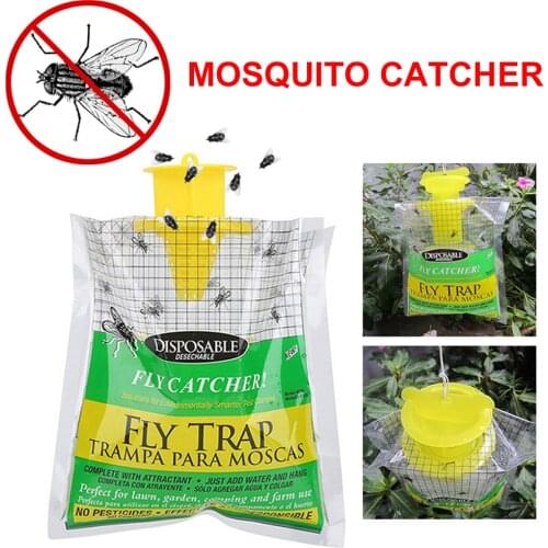 Fly Trap Fly Catcher Bug Mosquito Killer Moth Insect Killer Pest Control Products Disposable Plastic Hanging Bait Bag Wbolesale
