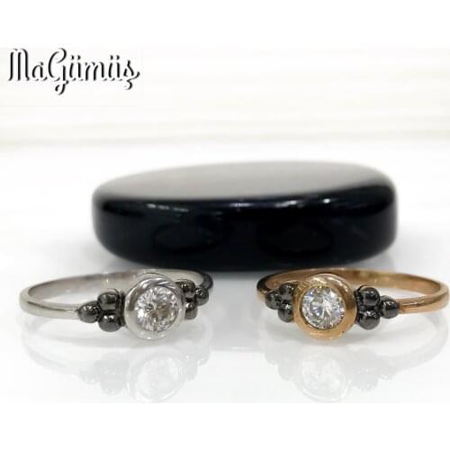 Minik Special Design Engagement Minimal Silver Ring