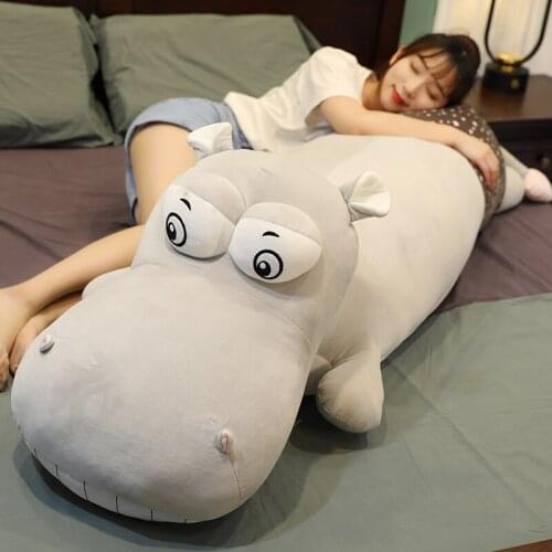 Jumbo cute hippo pillow soft cartoon hippos plush toy doll removable and washable for girl gift decoration 150cm 210cm DY50893