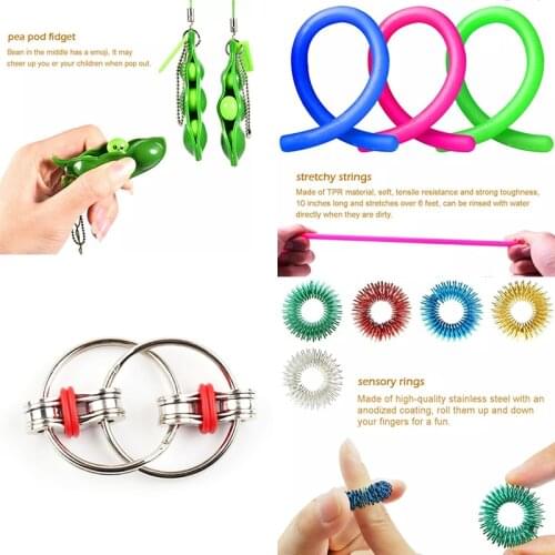 Multi-style Fidget Toys Set Speelgoed- N Massage Ball Small Animals Cute Edamame Magical Chain Noodles Hot Selling