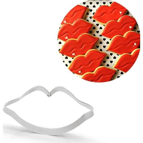 New Sexy Lip Kiss Cookie Tools Cake Stencil Kitchen Cupcake Decoration Template Mold Cookie Coffee Stencil Mold Baking Fondant