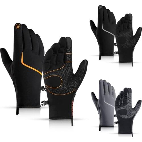 1 Pair Unisex Winter Warm Hiking Skiing Gloves Waterproof Touch Screen Cycling Running Gloves Windproof Sports Mittens