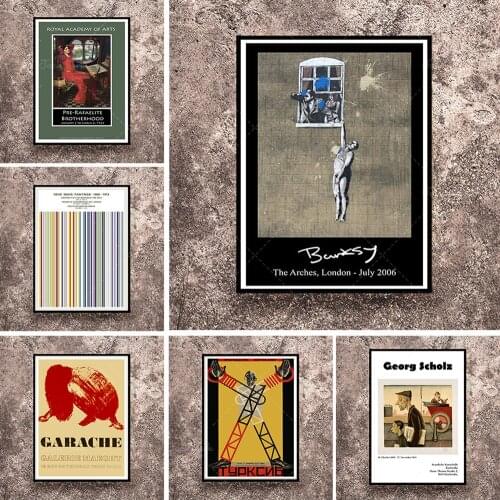 Reprint of a 1929 Vintage Russian exhibition Poster for works by Neboltai