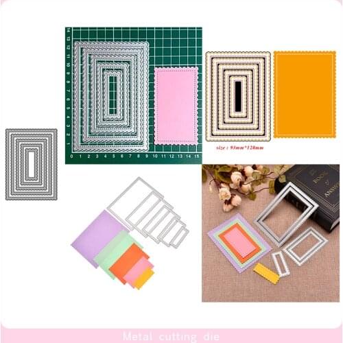 Rectangular lace Frame Metal Cutting Dies for DIY Scrapbooking Photo Album Decorative Embossing Paper Card Crafts Die Cut 2019