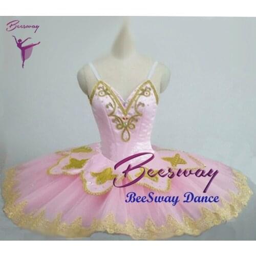 Pink Adult Pancake Professional Ballet Tutus skirt dance costume Pink women classical ballet tutu dress for girls