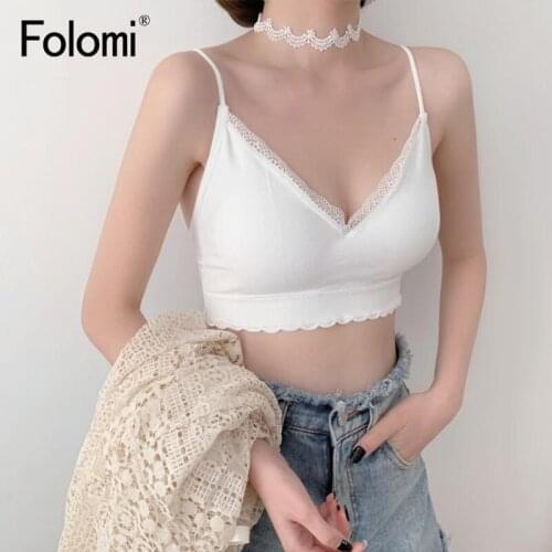 Sexy Lace Bra Women Tube Tops Bralette Cotton Deep V Lingerie