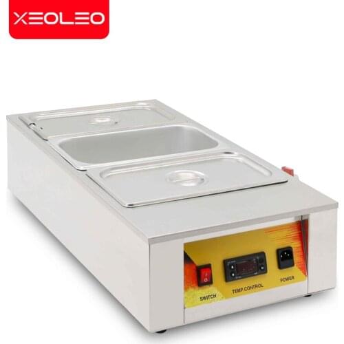 XEOLEO Three-cylinder chocolate melting machine Electric heating chocolate melting pot Chocolate Melting Stove Pot Sauce warmer