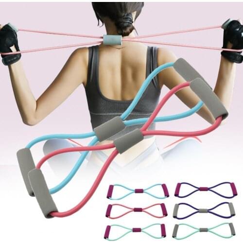8-Shape Gym Yoga Tension Exercise Resistance Rope Strength Training Fitness Tool Resistance Rope Strength Training Fitness Tool