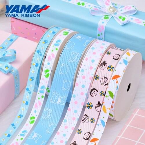 YAMA Printed Ribbon 9 16 22mm 100Yards/roll Cute Baby Series Ribbons for Craft Birthday Party Cake Gifts DIY Decorative