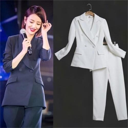 New fashion street wild self-cultivation ladies temperament casual small suit professional suit two-piece suit women