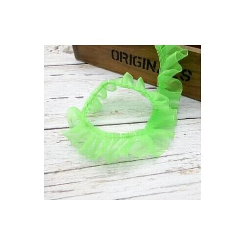 013 Garment accessories 2.5cm multicolor snow ribbon fold lace ribbon DIY handmade non elastic lace