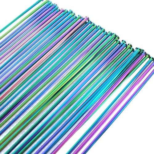 10 Pieces / Lot Pillar PSR WING 20 Rainbow Straight Pull Spokes 14H 2.0mm Original Thread No Cutting Bicycle Wheel Parts Rays