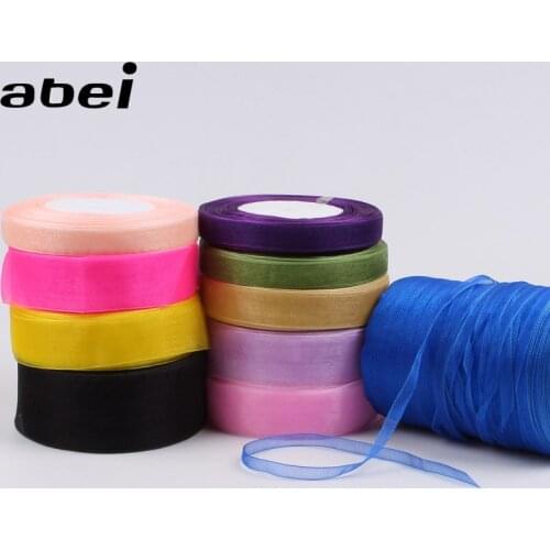 20Yards 5mm-40mm Random Mix Organza Ribbon Gift Bags Cake Box Wedding party Decoration Lace DIY Jewelry Flowers Ornaments