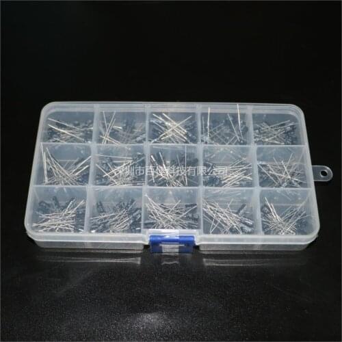 200pcs 15 kinds plug-in aluminum electrolytic capacitor combination set
