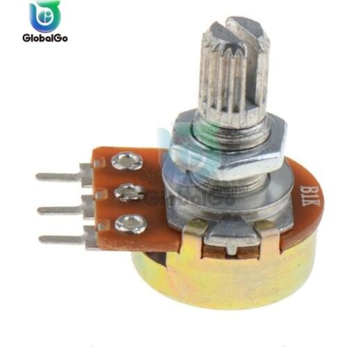 5pcs/Lot WH148 Linear Potentiometer B1K 15mm Shaft With Nuts Washers 3pin WH148 Potentiometer