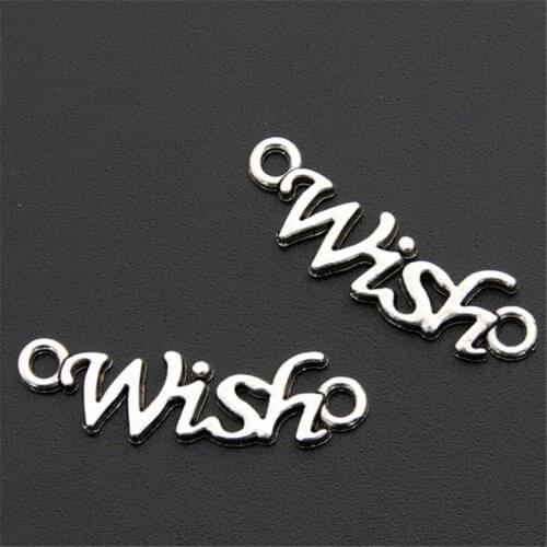 50pcs Silver Color Wish Connector For Jewelry Making Earrings Accessories Bracelet Findings DIY A2535