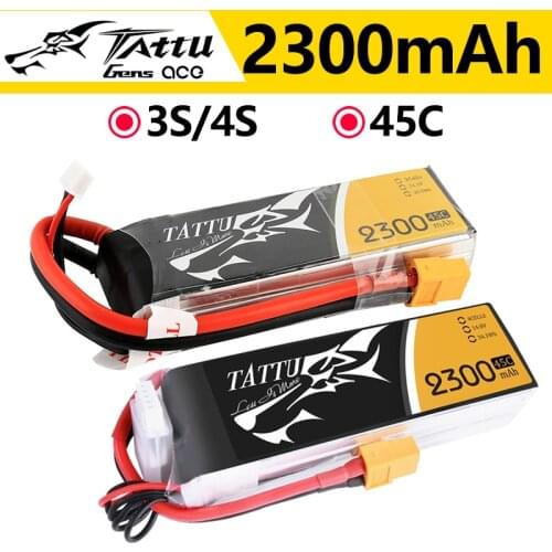 ACE Tattu LiPo Rechargeable Battery 3S 4S 2300mAh 45C 1P for RC FPV Racing Drone Quadcopter