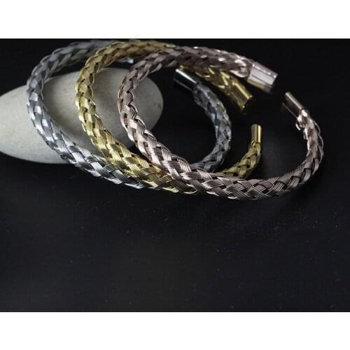 BC Titanium steel jewelry wholesale factory wire Bangles tails into the four-color simple wild accessories bracelet