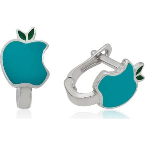 Tevuli 925 Sterling Silver Turquoise Apple Children Tag