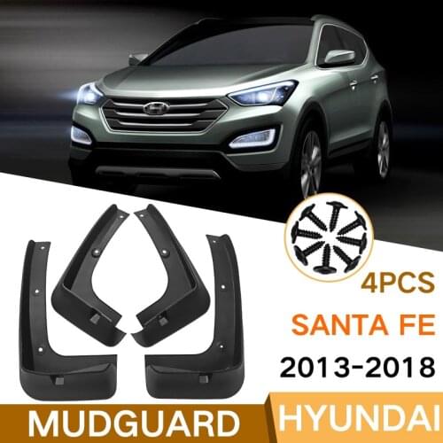 For Hyundai Santa Fe iX45 2013 2014 2015 2016 2017 2018 Mud Flaps Mudflaps Splash Guards Front Rear Mudguards Fender Accessories