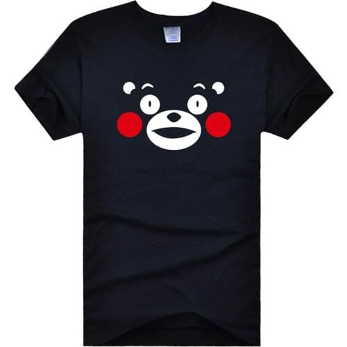 KUMAMON Japan Anime Lovely Bear Short Sleeves Black Unisex Tee T-shirt Costume