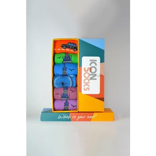 Iconsocks Unisex Tower Socket Special Boxed Design Stockings