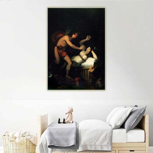 Citon Francisco Goya《Allegory of Love,Cupid and Psyche》Canvas Oil Painting Artwork Picture Wall Background Decor Home Decoration