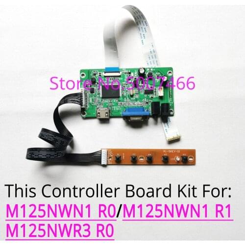 For M125NWN1 R0/R1 M125NWR3 R0 notebook LCD panel WLED 1366*768 EDP 30-pin VGA display controller card driver board DIY kit