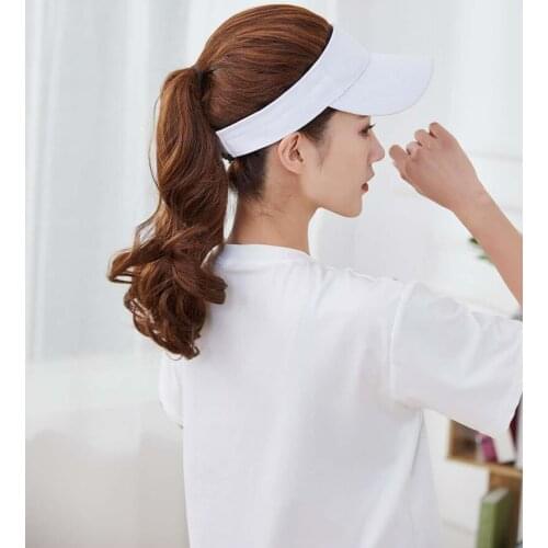 European and American Wig hat Women summer wild curly hair headgear ladies casual tide one hollow Sun Hat