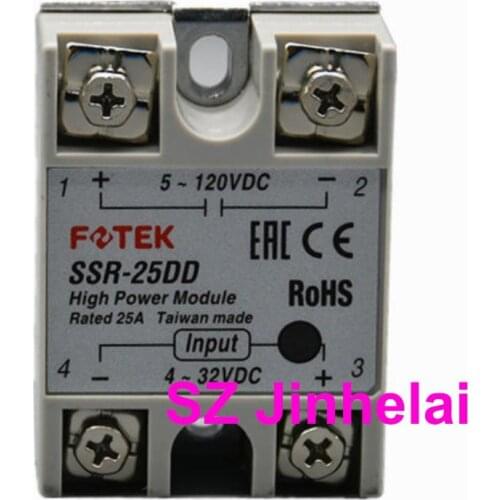 FOTEK SSR-25DD Authentic original Single-phase solid state relay 25A 5-120VDC 4-32VDC