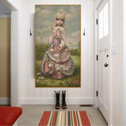 Holover Modern Canvas Oil Painting Mark Ryden"Anatomia, 2014",Childish & Weird Pop Art Poster Unframed Home Decor Aesthetic