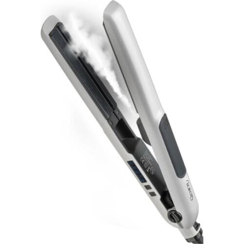 Hrs-670 Ultrasonic Steam Hair Straightener curly wavy hair straightener with water vapor 2021 production high quality brush