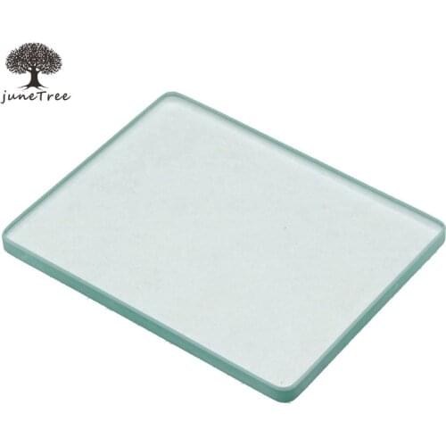 JuneTree DIY Leather Craft Leathercraft Glass Slicker for Burnishing Leather Scraping plate Leather shipper for Burnishing