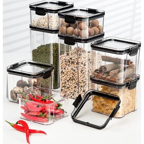 460/700/1300/1800ML food storage container kitchen refrigerator noodle box multigrain storage tank transparent sealed tank