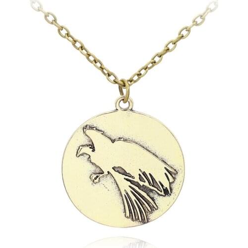 Trendy Fashion Animal Theme Handsome Eagle Pendant Necklace Mens And Womens General Zinc Alloy Jewelry Attending Party