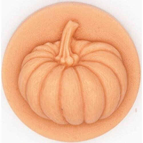 5.8x5.8x2.5cm handmade soap mold round shape pumpkin silicone mould finished soap about 55g