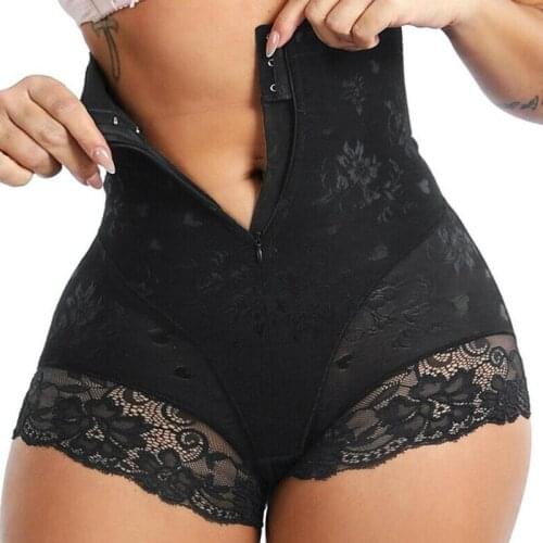Sexy Shapewear Women High Waist Trainer Body Shaper Tummy Slim Control Body Shape Belly Underwear Briefs Zipper Sexy Lingerie
